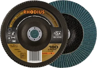 Rhodius 209508 LGZ F2 Fächerschleifscheibe Körnung (num) 60 Edelstahl, Stahl 10 St. von Rhodius – Produktbild 1 von 2
