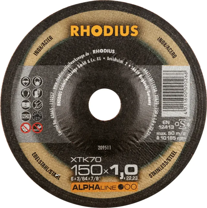 Rhodius 209511 Trennscheibe gekröpft 150 mm 1 St. Edelstahl, Stahl de Rhodius – image du produit