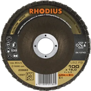 Rhodius 209663 LSZ F2 Fächerschleifscheibe Körnung (num) 40 Edelstahl, Stahl 10 St. von Rhodius – Produktbild 2 von 2
