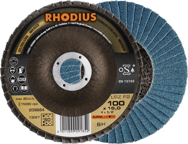 Rhodius 209664 LSZ F2 Disque segmenté Grain 60 acier inoxydable, acier 10 pc(s) de Rhodius – image du produit 1 sur 2