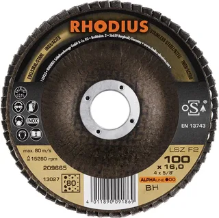 Rhodius 209665 LSZ F2 Disque segmenté Grain 80 acier inoxydable, acier 10 pc(s) de Rhodius – image du produit 2 sur 2