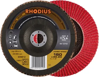 Rhodius 209812 JUMBO SPEED Disque segmenté Grain 40 acier inoxydable, acier 10 pc(s) de Rhodius – image du produit 1 sur 2