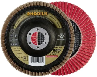 Rhodius 210182 LSK FK Disque segmenté Diamètre 125 mm Ø de perçage 22.23 mm Grain 40 acier inoxydable 1 pc(s) de Rhodius – image du produit 1 sur 2