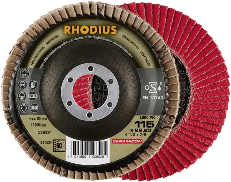 Rhodius 210251 LSK FK Disque segmenté Diamètre 115 mm Ø de perçage 22.23 mm acier inoxydable 1 pc(s) de Rhodius – image du produit 2 sur 2