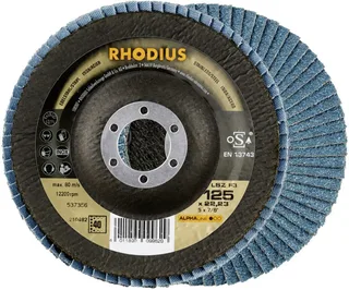 Rhodius 210483 LSZ F3 Disque segmenté Diamètre 125 mm Ø de perçage 22.23 mm Grain 60 acier inoxydable 1 pc(s) de Rhodius – image du produit 1 sur 2