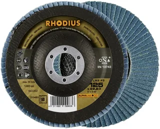 Rhodius 210483 LSZ F3 Disque segmenté Diamètre 125 mm Ø de perçage 22.23 mm Grain 60 acier inoxydable 1 pc(s) de Rhodius – image du produit 2 sur 2