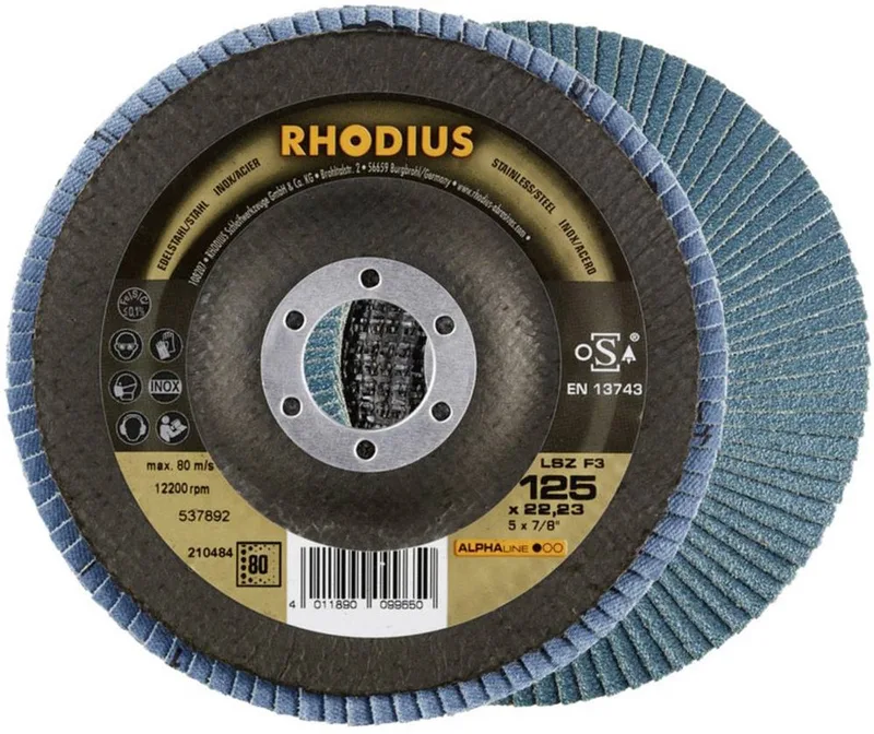 Rhodius 210484 LSZ F3 Lamellenschijf Diameter 125 mm Boordiameter 22.23 mm RVS 1 stuk(s) by Rhodius – product image