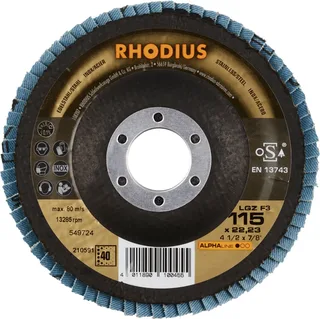 Rhodius 210591 LGZ F3 Fächerschleifscheibe Körnung (num) 40 Edelstahl, Stahl 10 St. von Rhodius – Produktbild 2 von 2