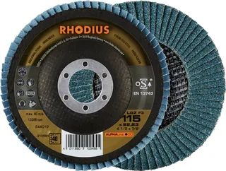 Rhodius 210591 LGZ F3 Fächerschleifscheibe Körnung (num) 40 Edelstahl, Stahl 10 St. von Rhodius – Produktbild 1 von 2