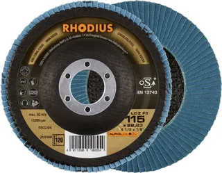 Rhodius 210598 LGZ F3 Disque segmenté Grain 120 acier inoxydable, acier 10 pc(s) de Rhodius – image du produit 1 sur 2