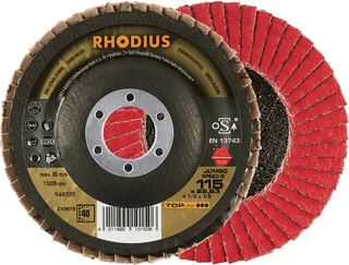 Rhodius 210619 JUMBO SPEED G Fächerschleifscheibe Körnung (num) 40 Edelstahl, Stahl 10 St. von Rhodius – Produktbild 1 von 2