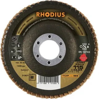 Rhodius 210621 JUMBO SPEED G Disque segmenté Grain 80 acier inoxydable, acier 10 pc(s) de Rhodius – image du produit 2 sur 2