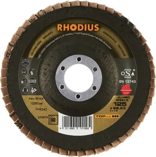 Rhodius 210623 JUMBO SPEED G Fächerschleifscheibe Körnung (num) 60 Edelstahl, Stahl 10 St. fra Rhodius – produktbillede 2 af 2