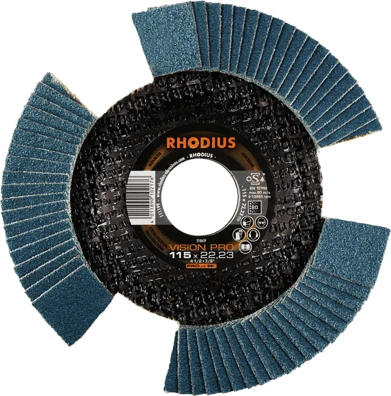 Rhodius 210639 VISION PRO Fächerschleifscheibe Körnung (num) 80 10 St. by Rhodius – product image 2 of 2