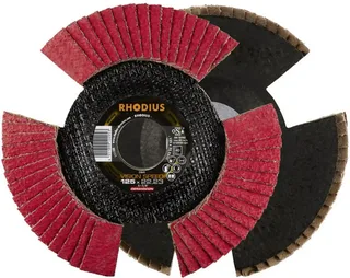 Rhodius 210654 VISION SPEED Fächerschleifscheibe Durchmesser 115 mm Bohrungs-Ø 22.23 mm Körnung (num) 80 Edelstahl 1 St. fra Rhodius – produktbillede 1 af 2