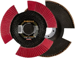 Rhodius 210654 VISION SPEED Fächerschleifscheibe Durchmesser 115 mm Bohrungs-Ø 22.23 mm Körnung (num) 80 Edelstahl 1 St. fra Rhodius – produktbillede 2 af 2