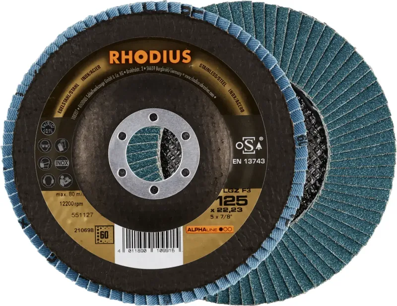 Rhodius 210698 LGZ F3 Disque segmenté Grain 60 acier inoxydable, acier 10 pc(s) de Rhodius – image du produit 1 sur 2