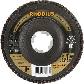 Rhodius 211389 LSZ F1 X-LOCK Fächerschleifscheibe Körnung (num) 40 Edelstahl, Stahl 10 St. by Rhodius – product image 2 of 2