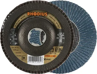 Rhodius 211393 LSZ F1 X-LOCK Disque segmenté Grain 60 acier inoxydable, acier 10 pc(s) de Rhodius – image du produit 1 sur 2
