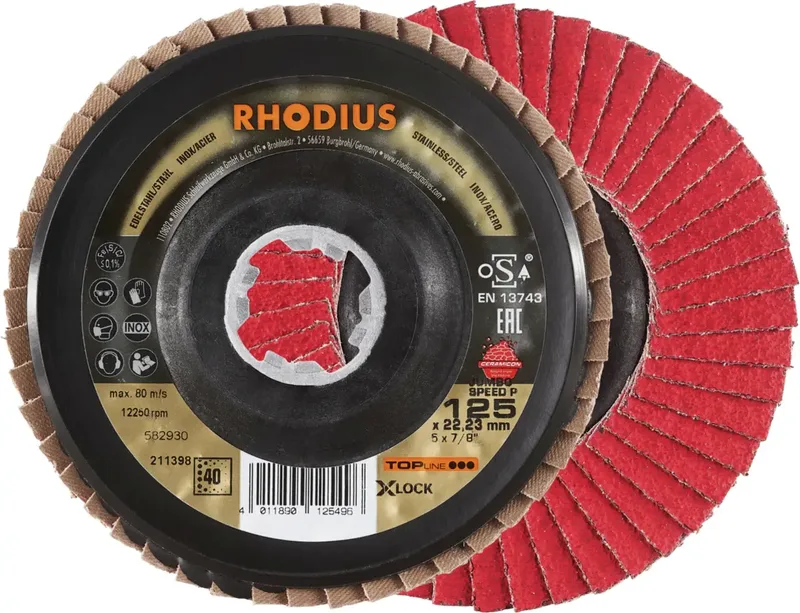 Rhodius 211398 JUMBO SPEED P X-LOCK Disque segmenté Grain 40 acier inoxydable, acier 10 pc(s) de Rhodius – image du produit 1 sur 2