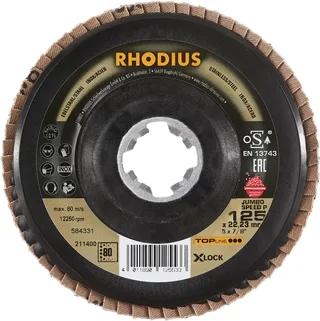 Rhodius 211400 JUMBO SPEED P X-LOCK Disque segmenté Grain 80 acier inoxydable, acier 10 pc(s) de Rhodius – image du produit 2 sur 2
