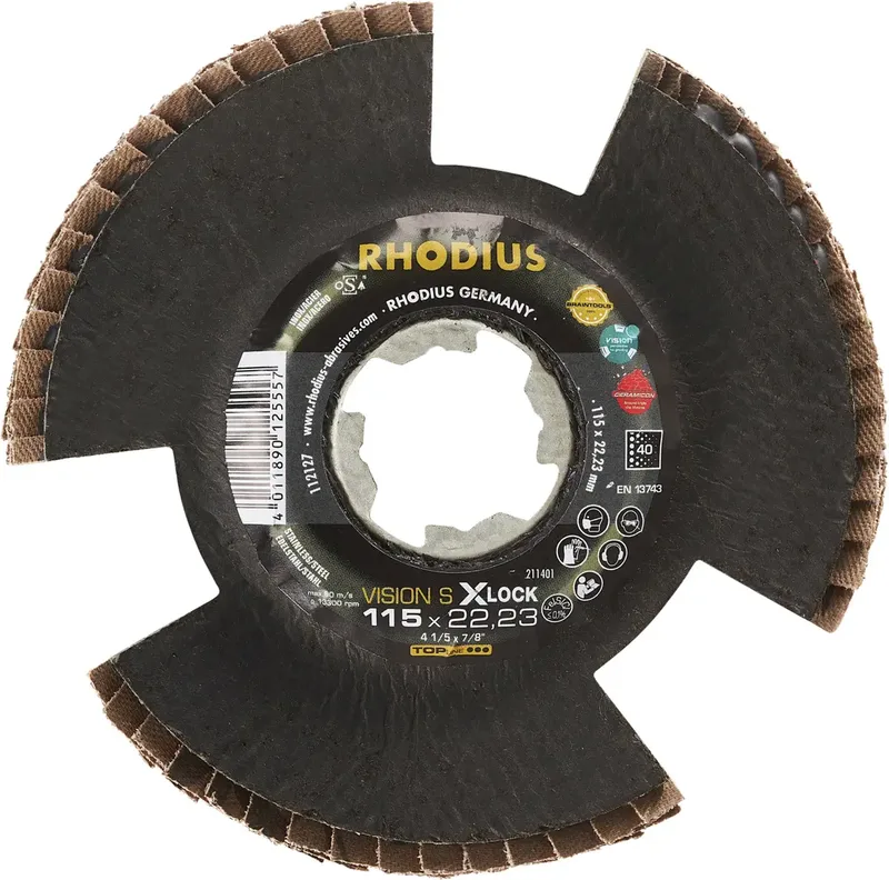 Rhodius 211401 VISION SPEED X-LOCK Lamellenschijf RVS, Staal, Non-ferrometaal 10 stuk(s) de Rhodius – image du produit 2 sur 2