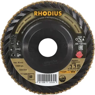 Rhodius 211408 JUMBO LONGLIFE TRIM Disque segmenté Grain 60 acier inoxydable, acier 10 pc(s) de Rhodius – image du produit 2 sur 2