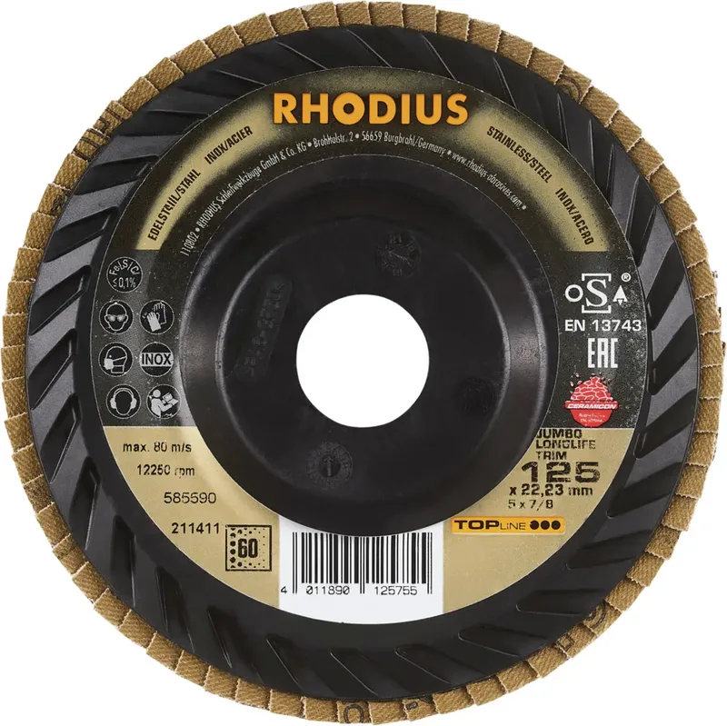 Rhodius 211411 JUMBO LONGLIFE TRIM Lamellenschijf RVS, Staal 10 stuk(s) von Rhodius – Produktbild 2 von 2