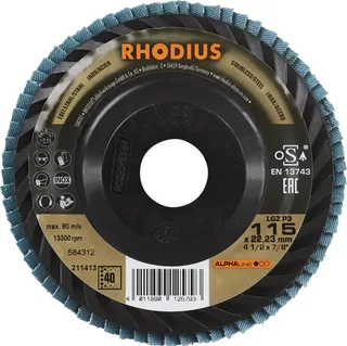 Rhodius 211413 LGZ P3 Disque segmenté Grain 40 acier inoxydable, acier 10 pc(s) de Rhodius – image du produit 1 sur 2