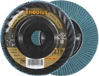 Rhodius 211416 LGZ P3 Disque segmenté Grain 120 acier inoxydable, acier 10 pc(s) de Rhodius – image du produit 1 sur 2