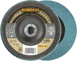 Rhodius 211422 LSZ F3 Fächerschleifscheibe Körnung (num) 80 Edelstahl, Stahl 10 St. by Rhodius – product image 1 of 2