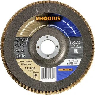 Rhodius 211689 LSZ FB Fächerschleifscheibe Körnung (num) 40 Edelstahl, Stahl 10 St. von Rhodius – Produktbild 2 von 2