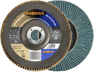 Rhodius 211690 LSZ FB Disque segmenté Grain 60 acier inoxydable, acier 10 pc(s) de Rhodius – image du produit 1 sur 2
