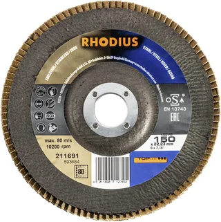 Rhodius 211691 LSZ FB Disque segmenté Grain 80 acier inoxydable, acier 10 pc(s) de Rhodius – image du produit 2 sur 2
