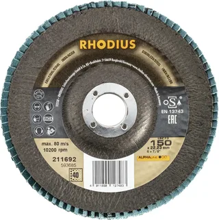Rhodius 211692 LSZ F3 Fächerschleifscheibe Körnung (num) 40 Edelstahl, Stahl 10 St. by Rhodius – product image 2 of 2