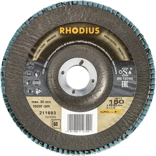 Rhodius 211693 LSZ F3 Fächerschleifscheibe Körnung (num) 60 Edelstahl, Stahl 10 St. by Rhodius – product image 2 of 2