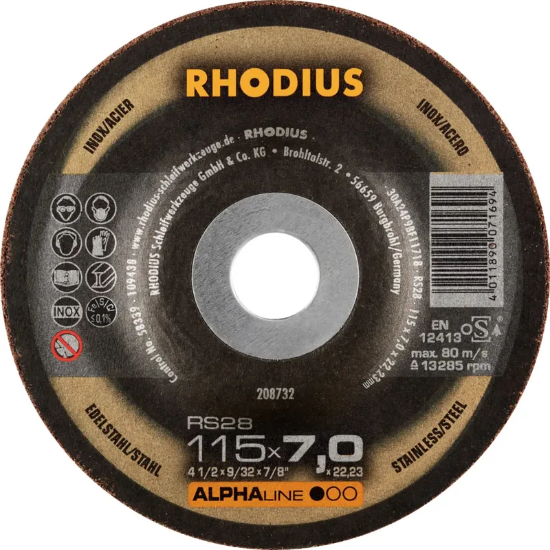 Rhodius 212091 RS28 PACK Schruppscheibe Edelstahl, Stahl 5 St. by Rhodius – product image