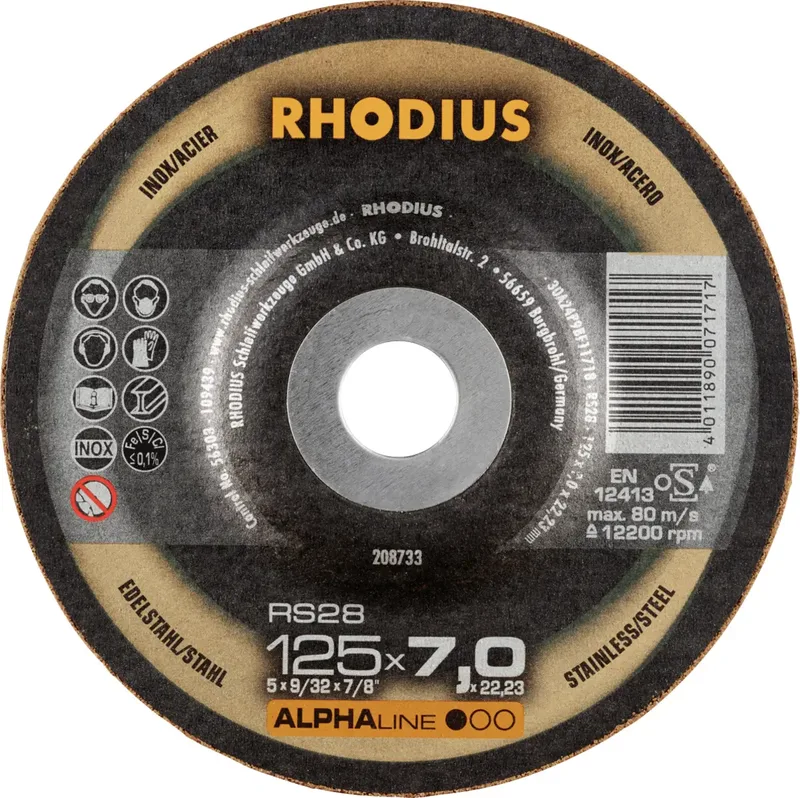 Rhodius 212094 RS28 PACK Schruppscheibe Edelstahl, Stahl 5 St. by Rhodius – product image