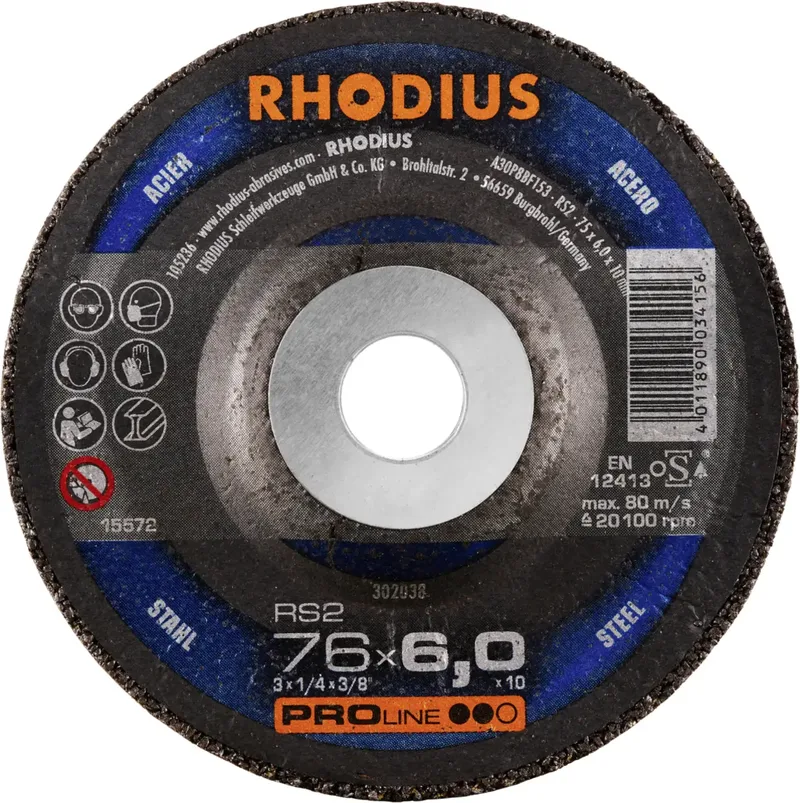 Rhodius 302038 RS2 Schruppscheibe Stahl 25 St. by Rhodius – product image