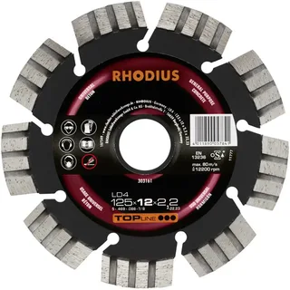 Rhodius 303161 LD4 Disque à tronçonner diamanté Diamètre 125 mm Ø de perçage 22.23 mm Pierre naturelle 1 pc(s) de Rhodius – image du produit 2 sur 2
