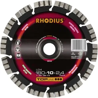 Rhodius 303163 LD4 Diamanttrennscheibe Durchmesser 180 mm Bohrungs-Ø 22.23 mm Naturstein 1 St. de Rhodius – image du produit 2 sur 2