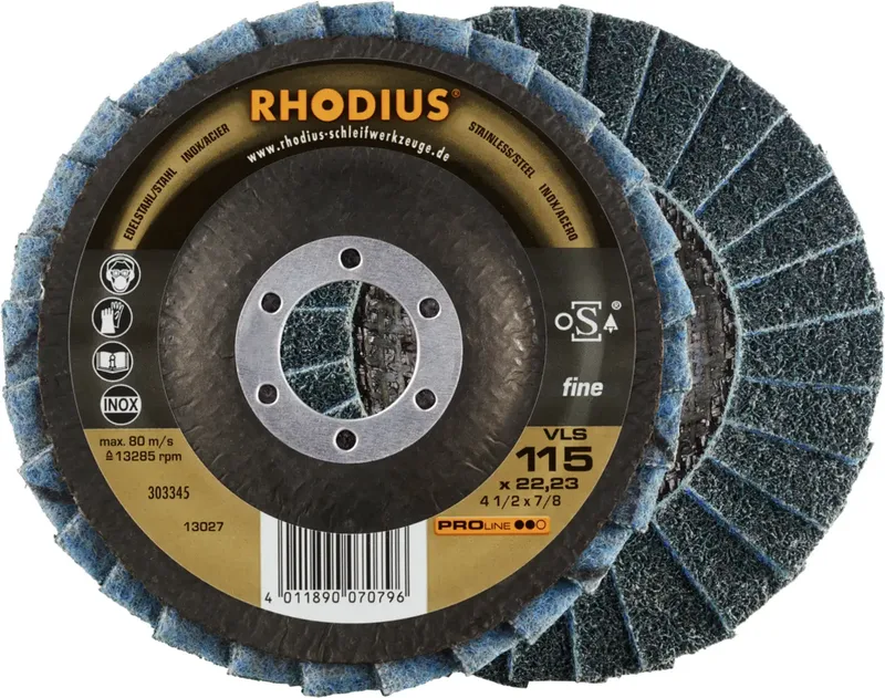 Rhodius 303345 VLS Fächerschleifscheibe Edelstahl, Stahl, NE-Metalle 10 St. de Rhodius – image du produit 1 sur 2