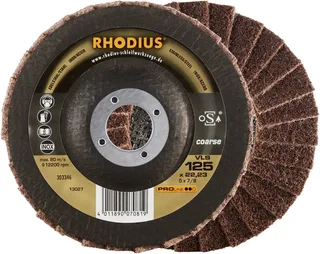 Rhodius 303346 VLS Fächerschleifscheibe Edelstahl, Stahl, NE-Metalle 10 St. von Rhodius – Produktbild 1 von 2