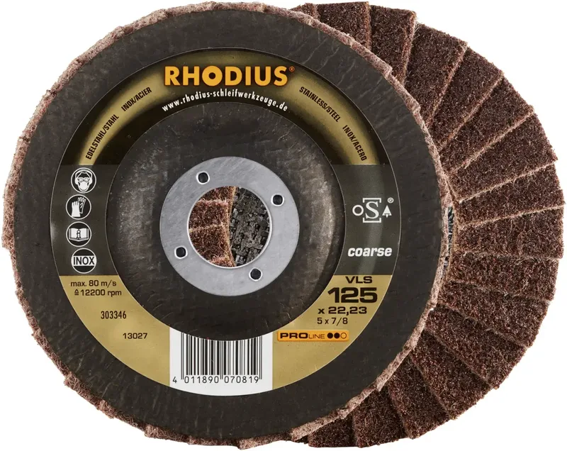 Rhodius 303346 VLS Fächerschleifscheibe Edelstahl, Stahl, NE-Metalle 10 St. von Rhodius – Produktbild 1 von 2
