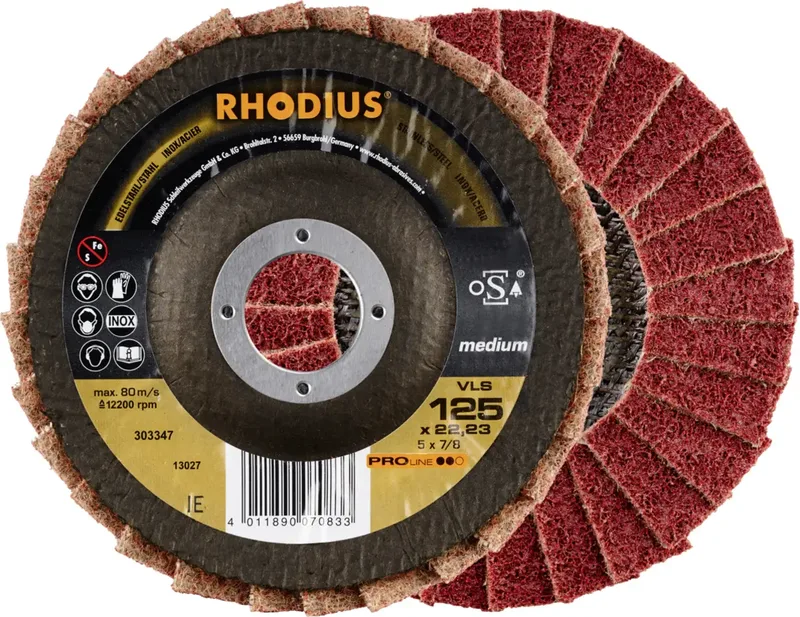Rhodius 303347 VLS Fächerschleifscheibe Edelstahl, Stahl, NE-Metalle 10 St. de Rhodius – image du produit 1 sur 2