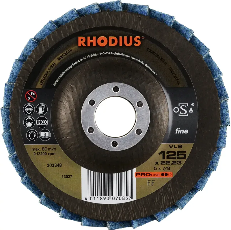 Rhodius 303348 VLS Fächerschleifscheibe Edelstahl, Stahl, NE-Metalle 10 St. von Rhodius – Produktbild 2 von 2
