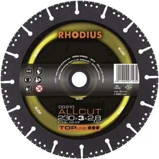 Rhodius 303390 DG210 ALLCUT Diamanttrennscheibe Durchmesser 180 mm Bohrungs-Ø 22.23 mm 1 St. von Rhodius – Produktbild 1 von 2