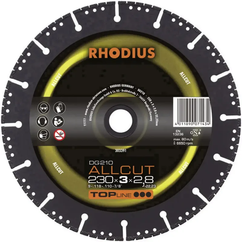 Rhodius 303390 DG210 ALLCUT Diamanttrennscheibe Durchmesser 180 mm Bohrungs-Ø 22.23 mm 1 St. von Rhodius – Produktbild 1 von 2