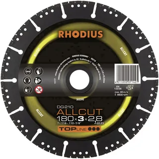 Rhodius 303390 DG210 ALLCUT Diamanttrennscheibe Durchmesser 180 mm Bohrungs-Ø 22.23 mm 1 St. von Rhodius – Produktbild 2 von 2