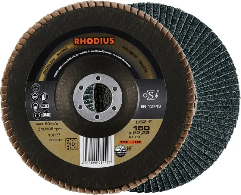 Rhodius 303707 LSZ F Disque segmenté Grain 40 acier inoxydable, acier 10 pc(s) de Rhodius – image du produit 1 sur 2